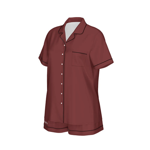 Allure Me Wine Silk Pajama Set