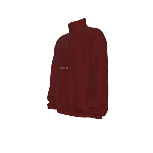 Allure Me Wine Turtleneck Zippered Sweatshirt