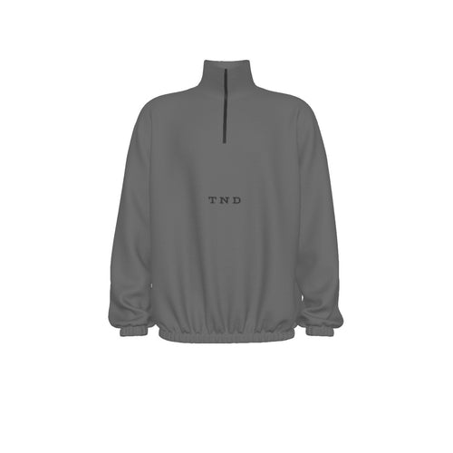 Gray Bae Turtleneck Zippered Sweatshirt