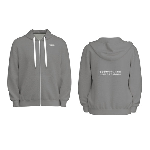 Gray Bae Zip Hooded Sweatshirt