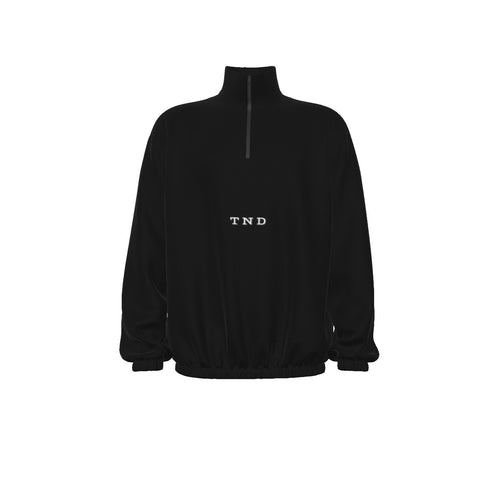 Black Pearl Turtleneck Zippered Sweatshirt