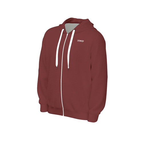 Allure Me Wine Zip Hooded Sweatshirt