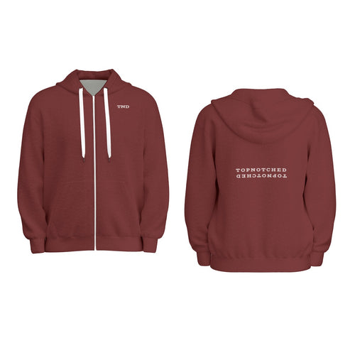 Allure Me Wine Zip Hooded Sweatshirt