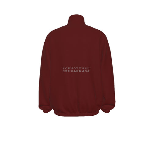 Allure Me Wine Turtleneck Zippered Sweatshirt