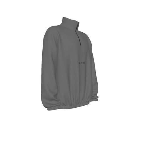 Gray Bae Turtleneck Zippered Sweatshirt